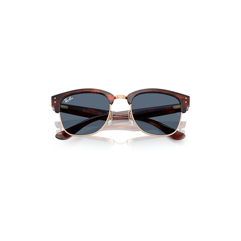 CLUBMASTER REVERSE Sunglasses in Striped Havana On Rose Gold and