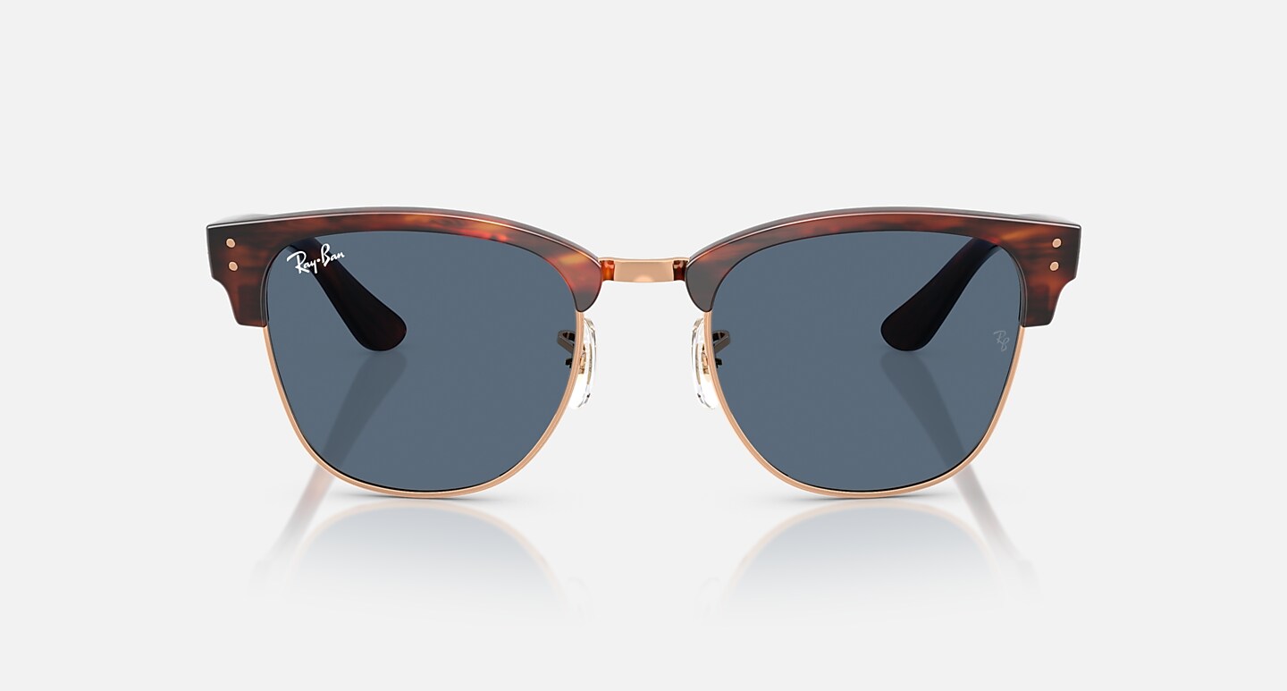 Ray-Ban Sunglasses Unisex Clubmaster Reverse - Transparent Dark Grey On Gunmetal Frame Grey Lenses 54-21 Polarized