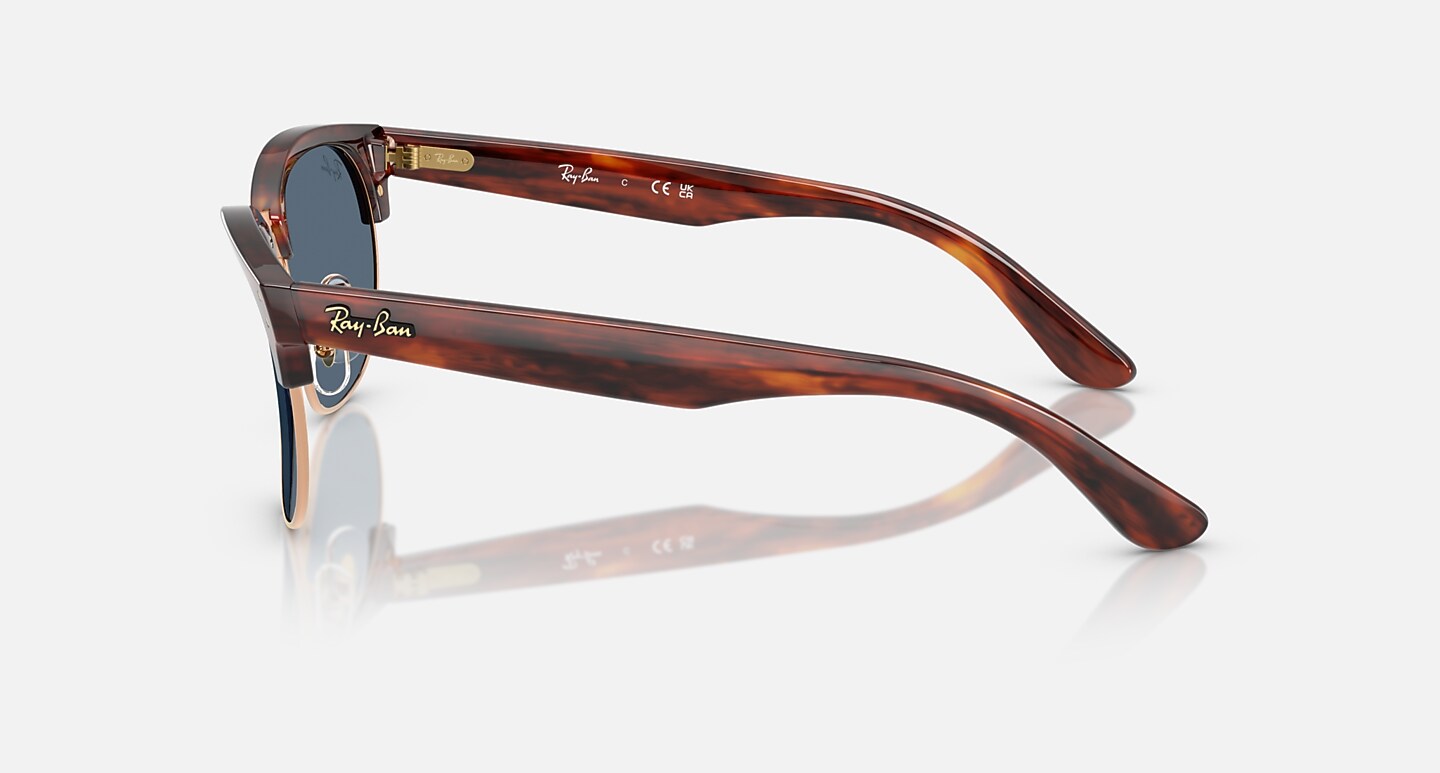 Ray-Ban Sunglasses Unisex Clubmaster Reverse - Transparent Dark Grey On Gunmetal Frame Grey Lenses 54-21 Polarized