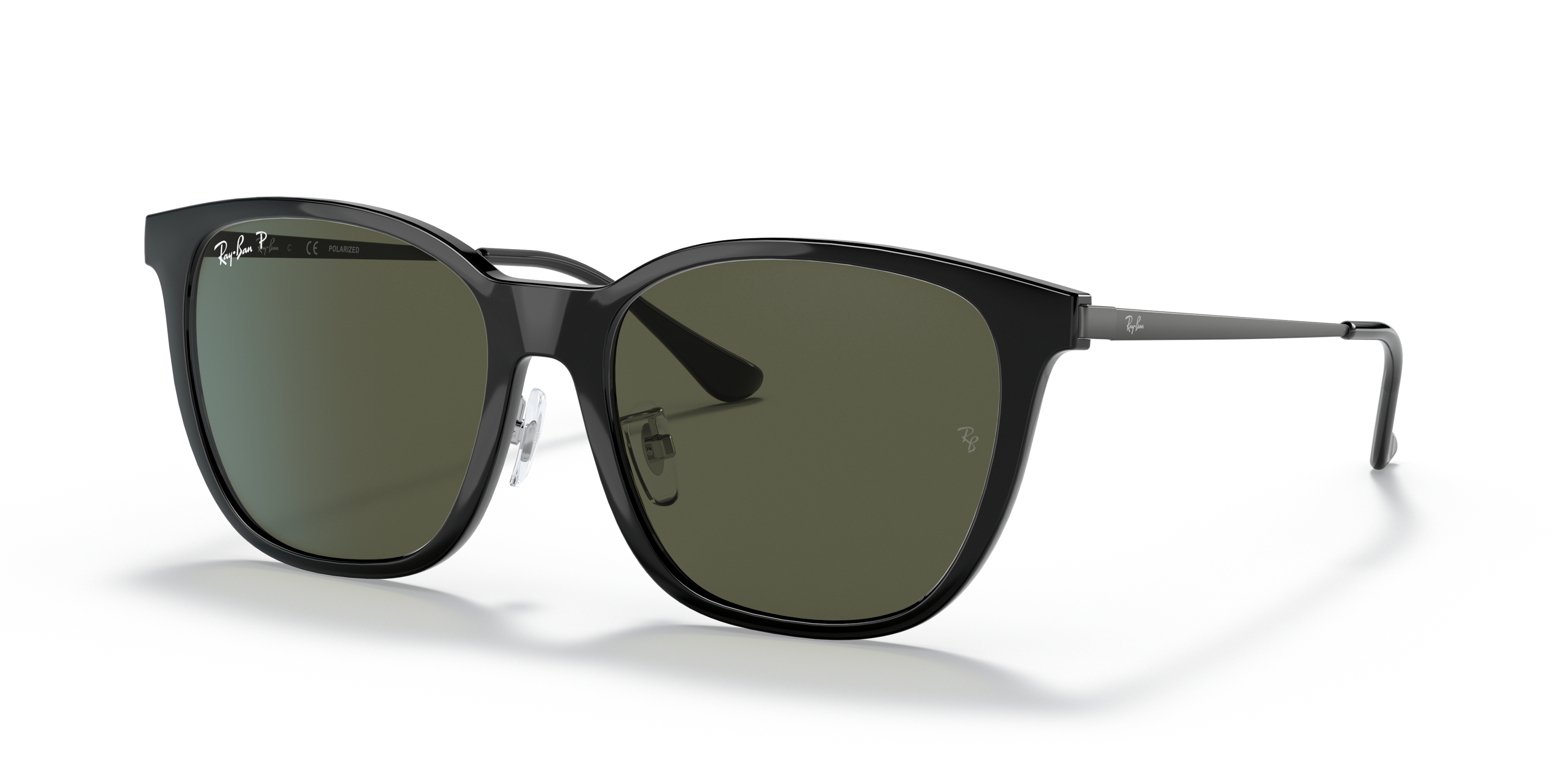 RB4333D Polished Black Frame G-15 Green Lenses 55-17