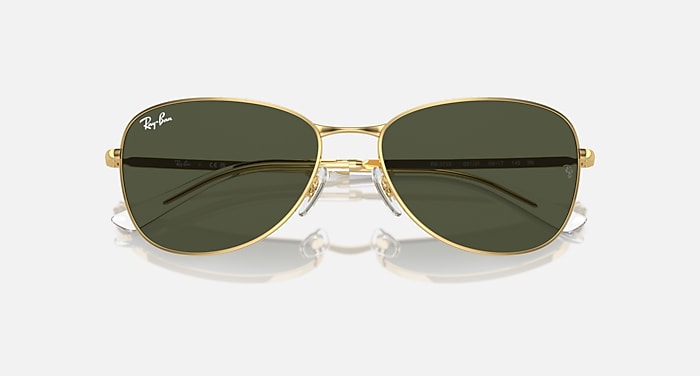 Ray-Ban Sunglasses Rb3733 Gold Frame Green Lenses