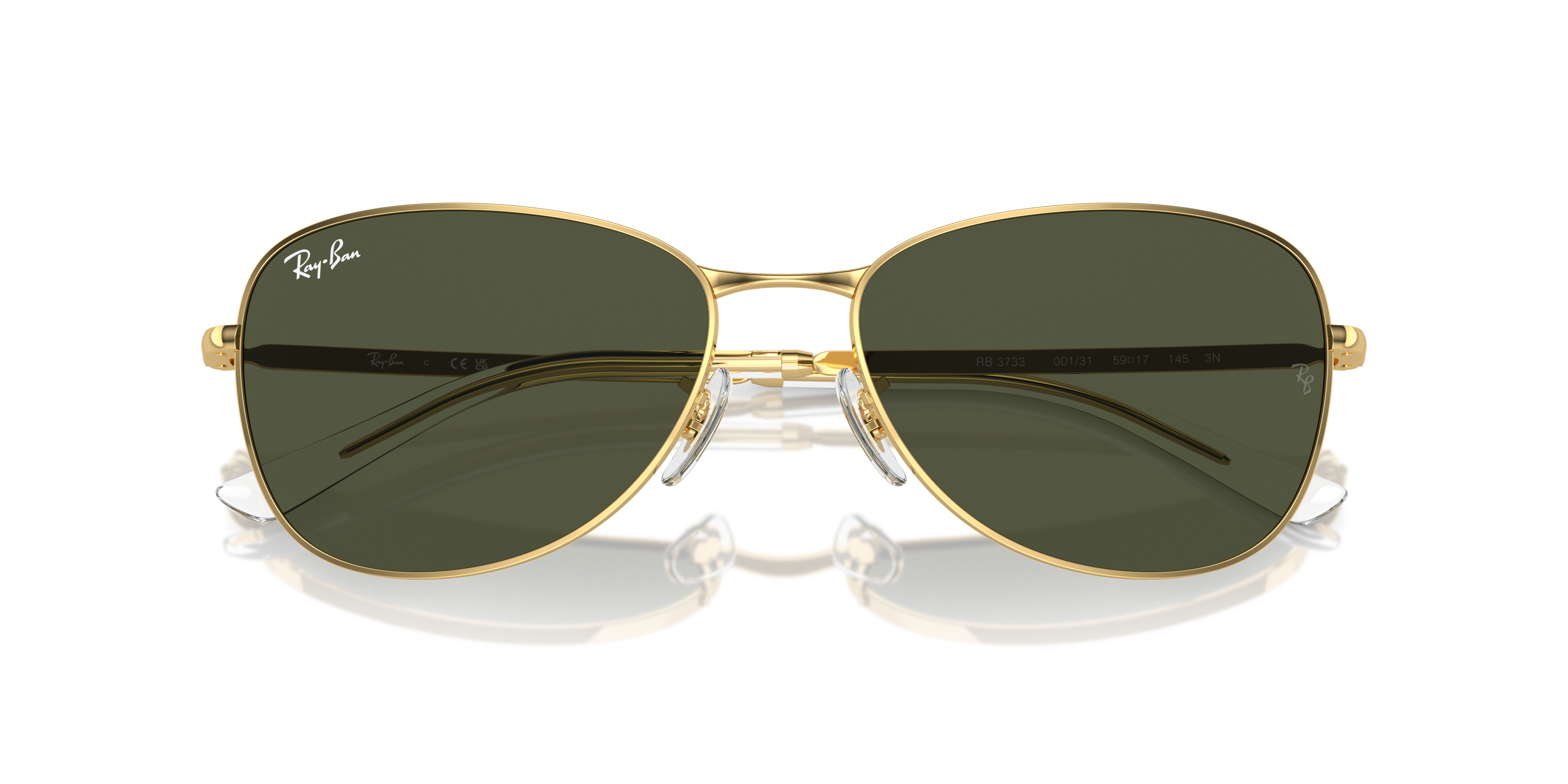 【関税込み】Ray-Ban ゴールド RB3733 サングラス RB3733 Sunglasses in Arista Gold and Green - RB3733 | Ray