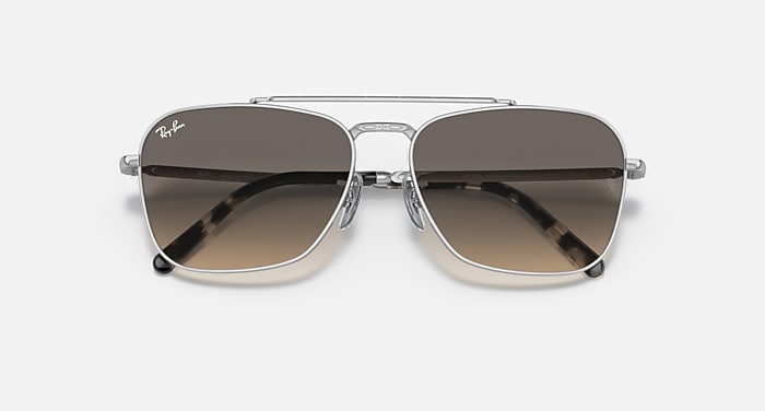 Ray-Ban Sunglasses Unisex New Caravan - Silver Frame Grey Lenses 55-15