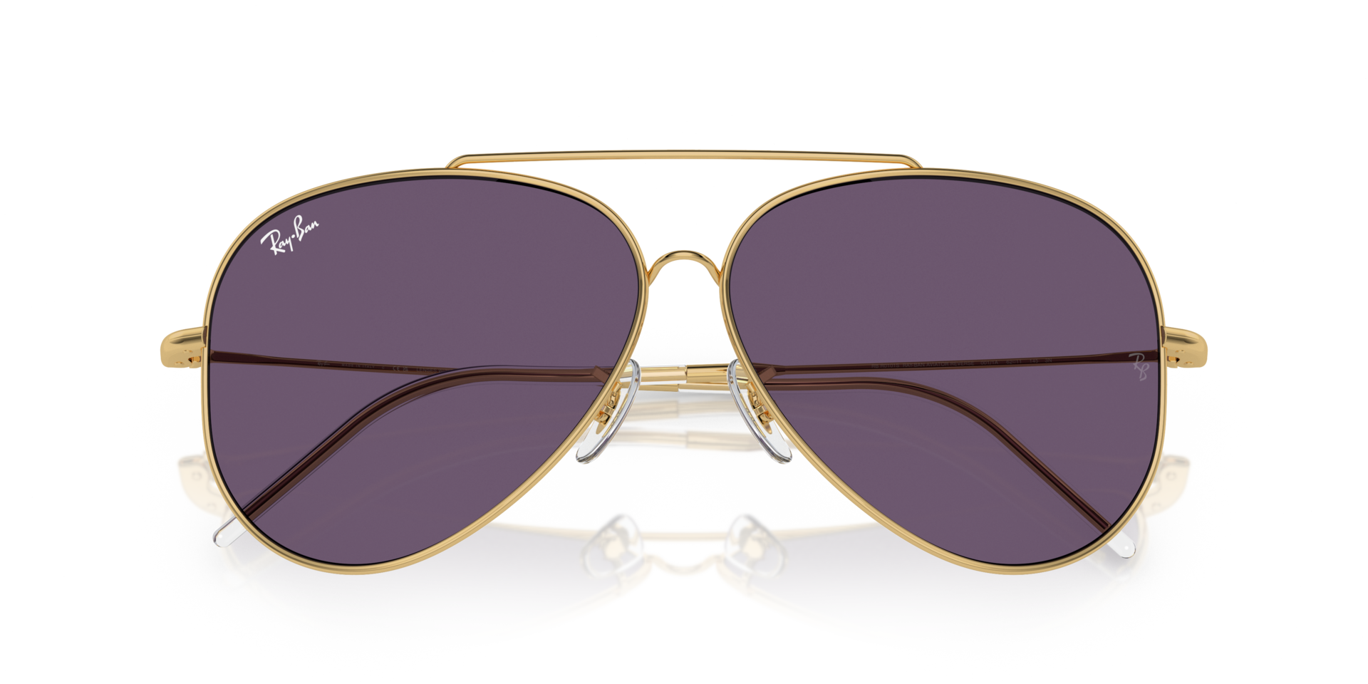 Ray-Ban Aviators with Violet Mirrored Lenses Ray-Ban Aviator Polarized Purple Sunglasses Great... | Depop main image 3
