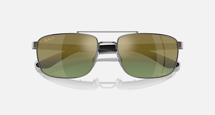 Ray-Ban Sunglasses Unisex Rb3737 Chromance - Black Frame Green Lenses 60-18 Polarized