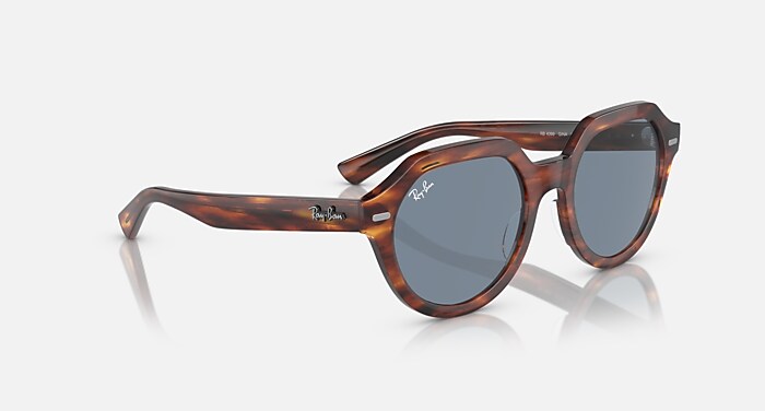 GINA Sunglasses in Striped Havana and Blue - RB4399 | Ray-Ban®