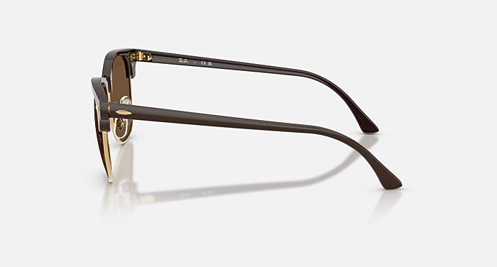 Ray-Ban Clubmaster サングラス ブラウン/ゴールド 140 Ray-Ban RB4416 New Clubmaster XL (53 - 20) with Brown lenses and