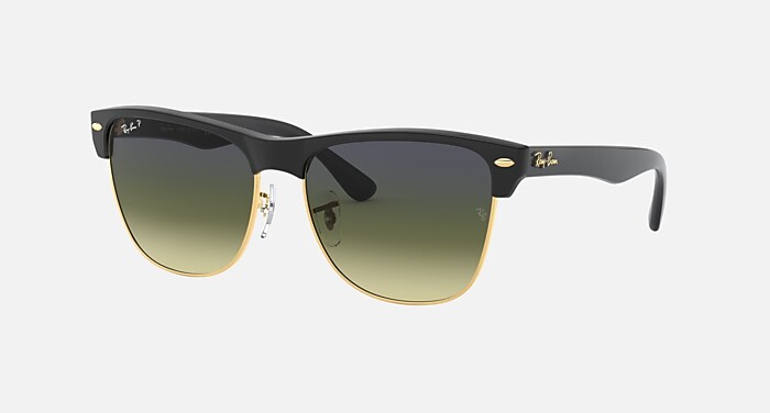 CLUBMASTER OVERSIZED Sunglasses in Black and Polarized Blue