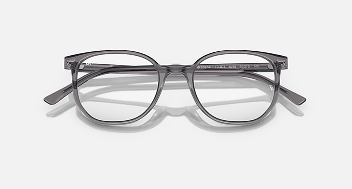 Ray-Ban Eyeglasses Elliot Optics Havana On Transparent Green Frame Demo Lens Lenses