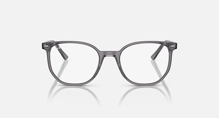 Ray-Ban Eyeglasses Elliot Optics Transparent Grey Frame Demo Lens Lenses
