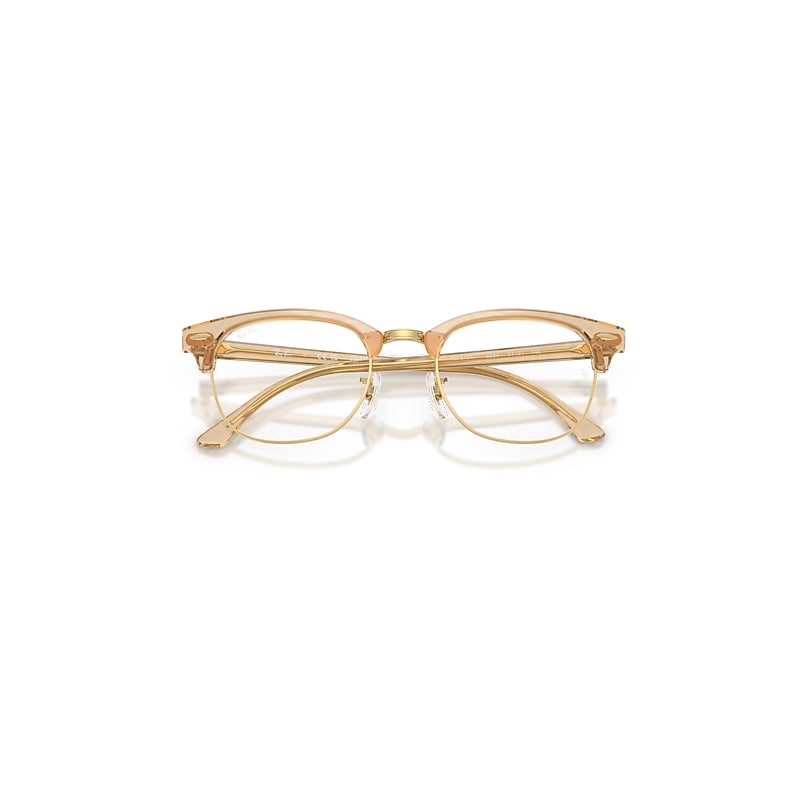 Ray Ban Clubmaster Optics Change Eyeglasses Photo Waves Brown Frame Clear Lenses Polarized 51-21