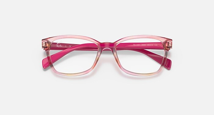 RB1591 OPTICS KIDS Eyeglasses with Striped Fuxia Frame