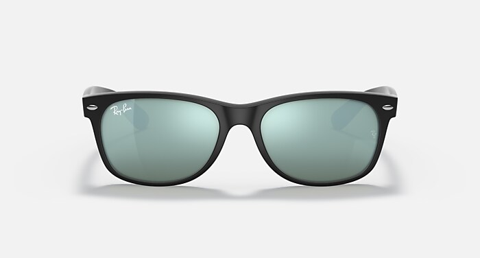 Ray-Ban Sunglasses New Wayfarer Flash Black Frame Blue Lenses