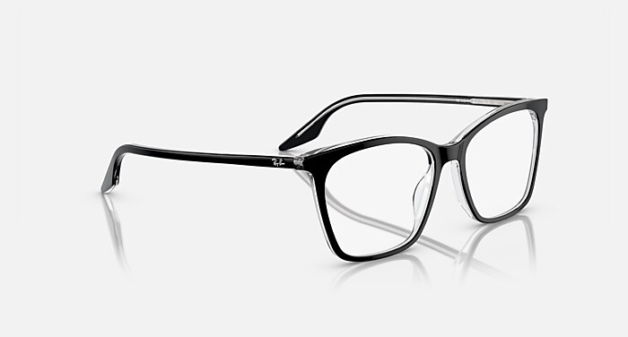 RB5422 OPTICS Eyeglasses with Black On Transparent Frame