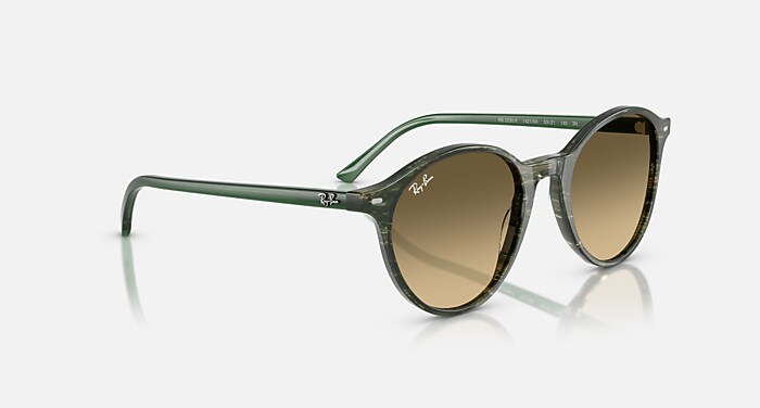 Ray-Ban Women\'s TRANSPERENT LIGHT GREEN Round Sunglasses with Gradient Lenses Sunglasses Ray-Ban Round Reverse RBR0103S 001/CB 55-21  main image 3