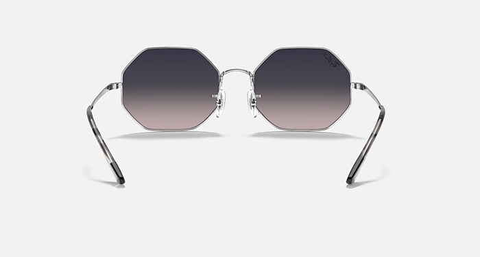 OCTAGON 1972 Sunglasses in Silver and Polarized Blue/Grey