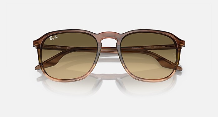 Ray-Ban Sunglasses Unisex Rb2203 - Havana Blue Turtle Frame Blue Lenses 55-20