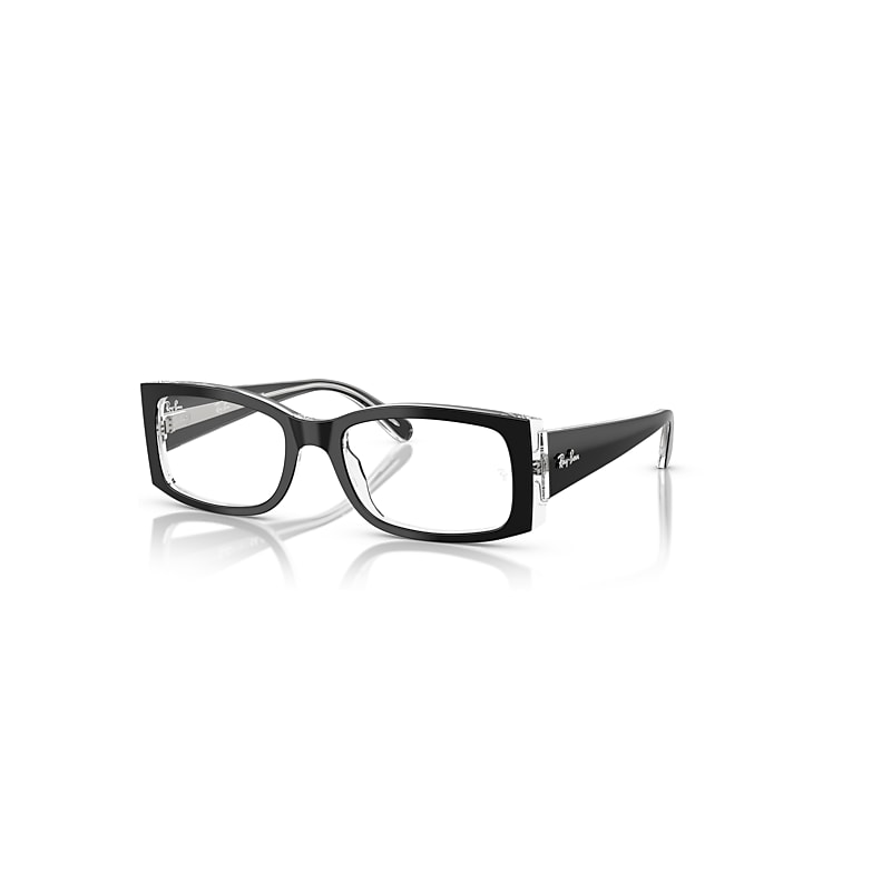 Ray Ban Miriam Optics  Schwarz Auf Transparent Fassung Klar Glas Polarisiert 54-19 In Schwarz Auf Transparent