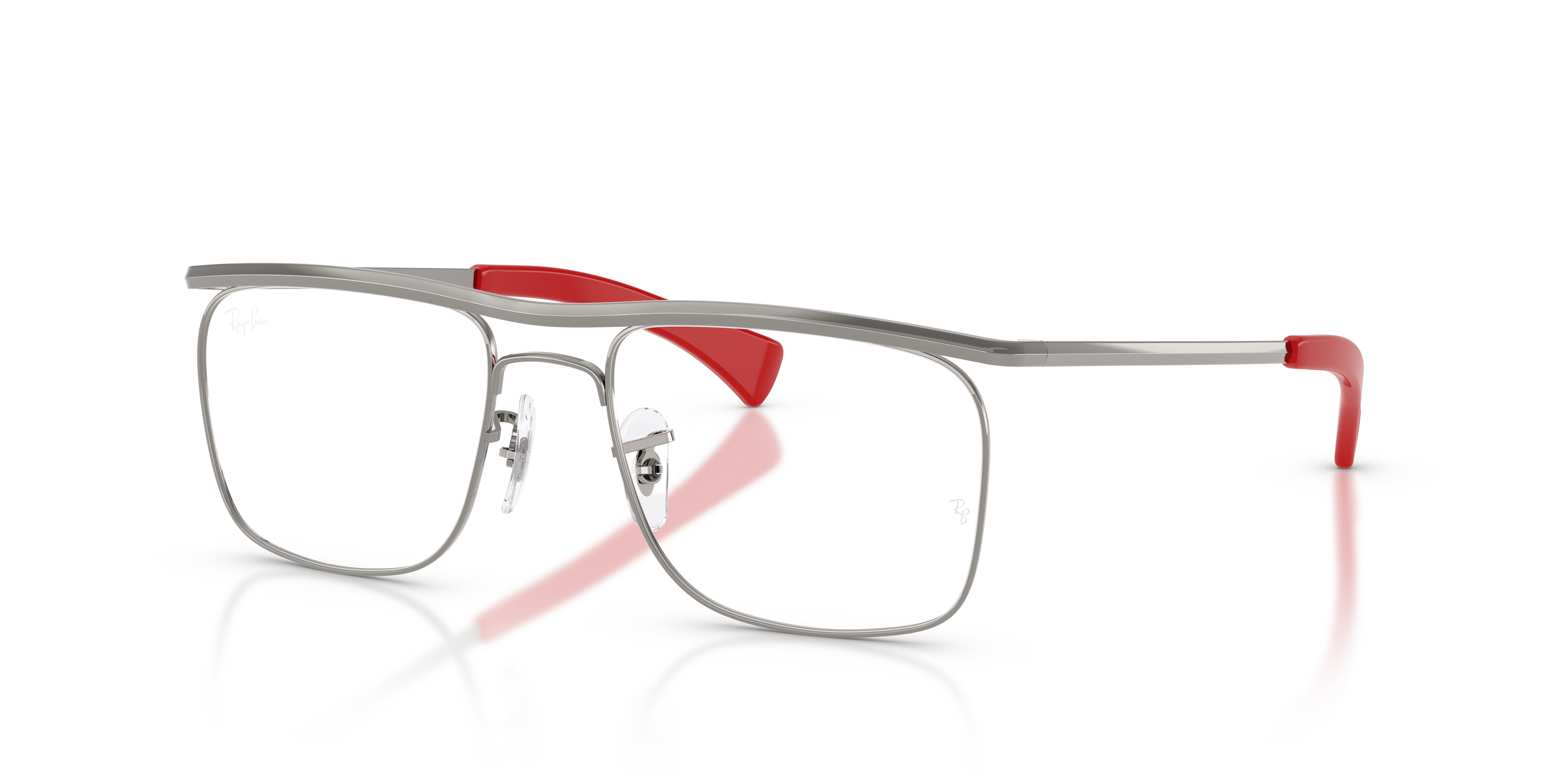 RB6519M OPTICS SCUDERIA FERRARI COLLECTION Polished Gunmetal Frame Clear Lenses 52-18