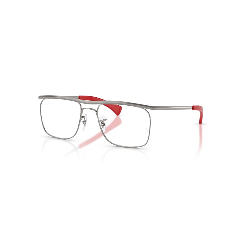 Ray-Ban Eyeglasses   Optics Scuderia Ferrari Collection - Gunmetal Frame Clear Lenses Polarized 52-18, RB6519M