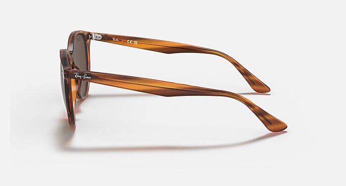 Ray-Ban Sunglasses Unisex Rb4305 - Striped Red Havana Frame Brown Lenses 53-19