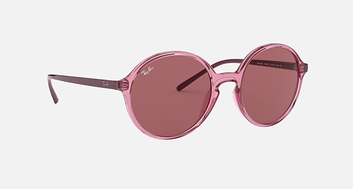RB4304F Sunglasses in Transparent Pink and Dark Violet  display picture 1