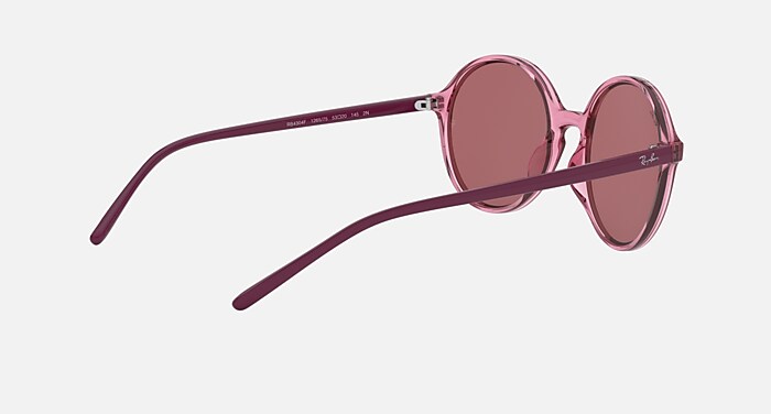 RB4304F Sunglasses in Transparent Pink and Dark Violet