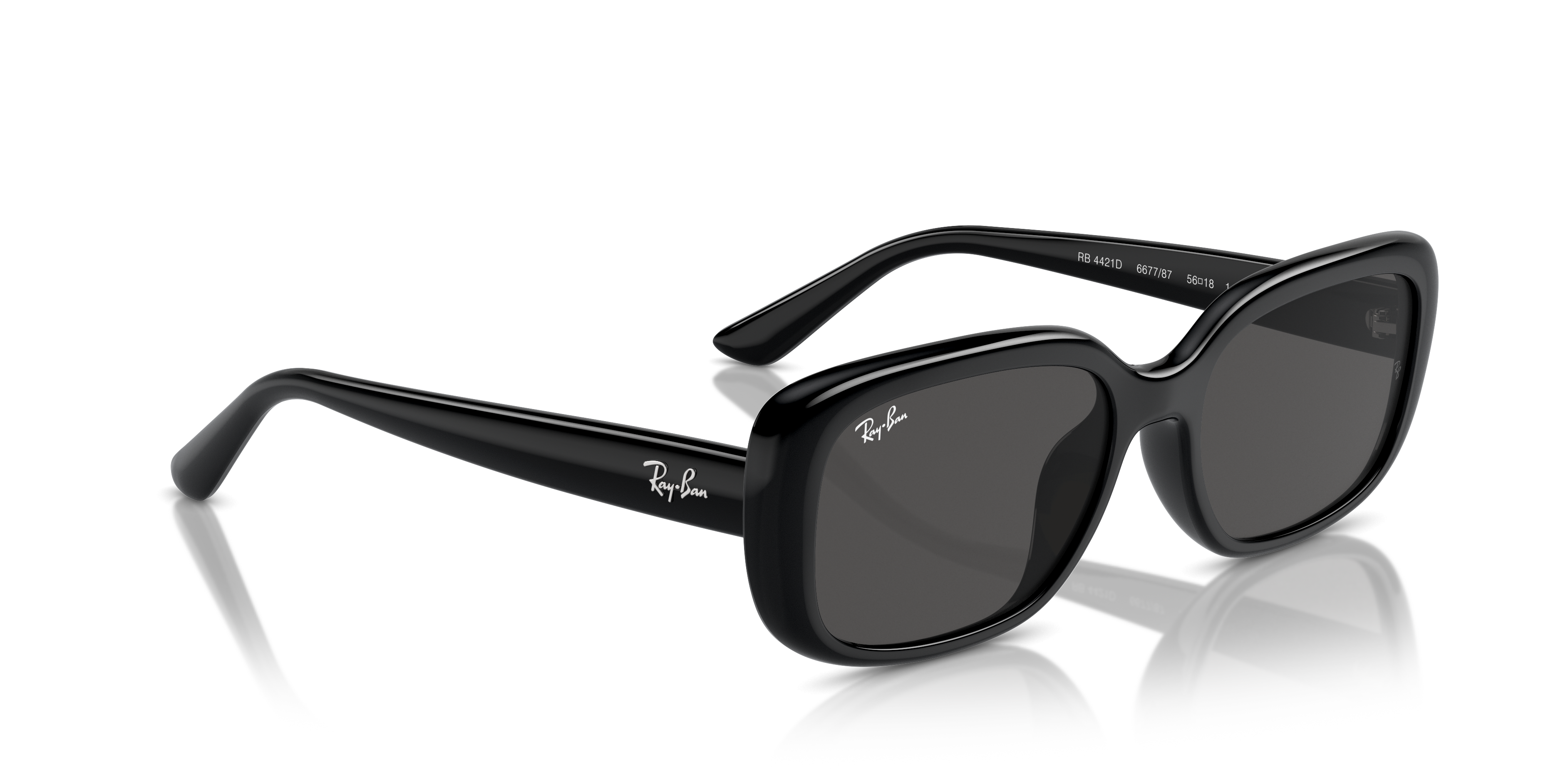 RAY-BAN ブラック RB4421D バイオベース サングラス RB4421D BIO-BASED Sunglasses in Black and Dark Grey