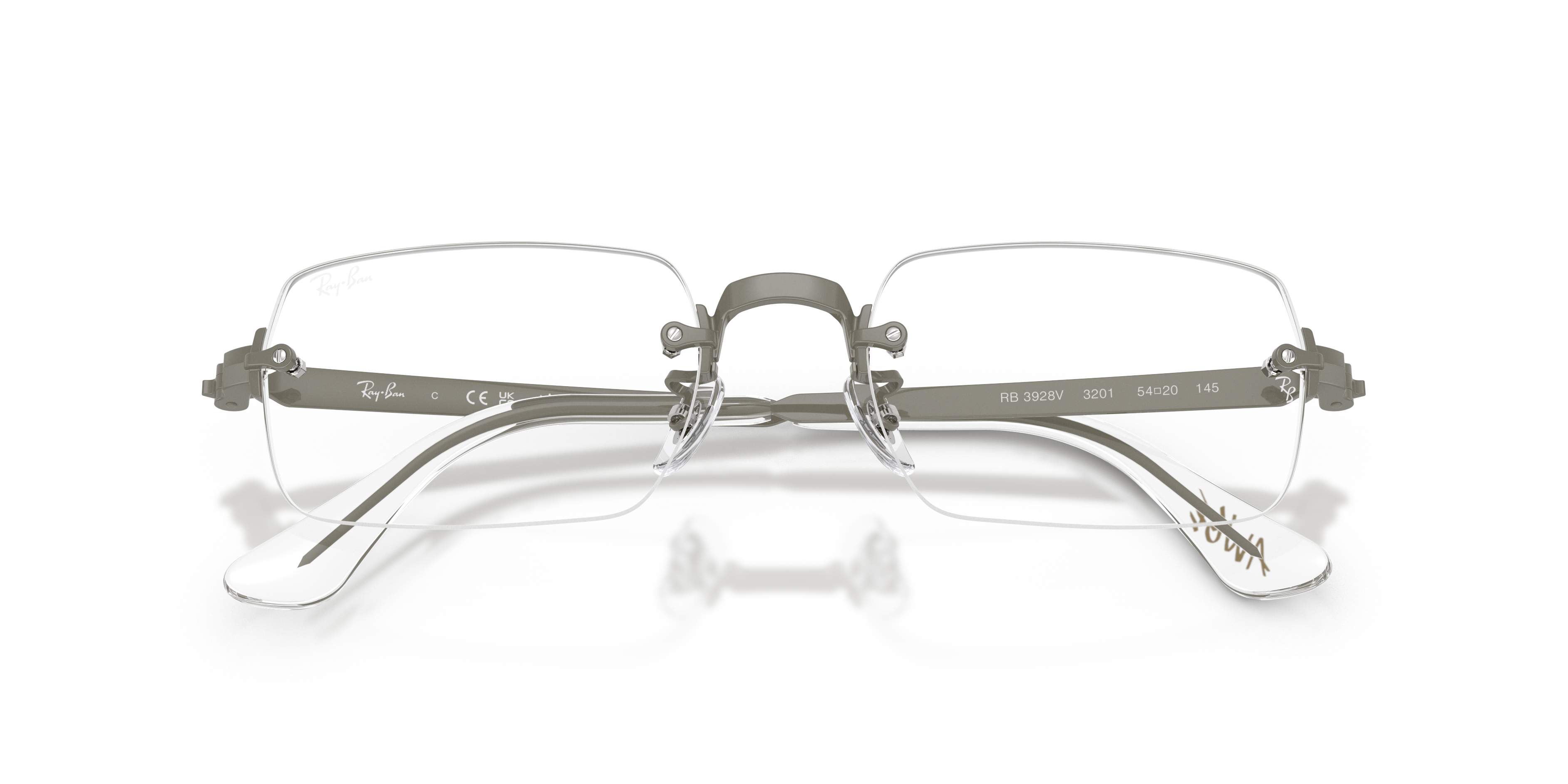 Ray-Ban Rb3928v Optics By Aap Rocky Eyeglasses Grey Frame Clear Lenses Polarized 52-20 249$