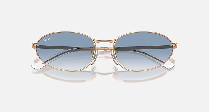 RB3734 Sunglasses in Rose Gold and Clear & Blue - RB3734
