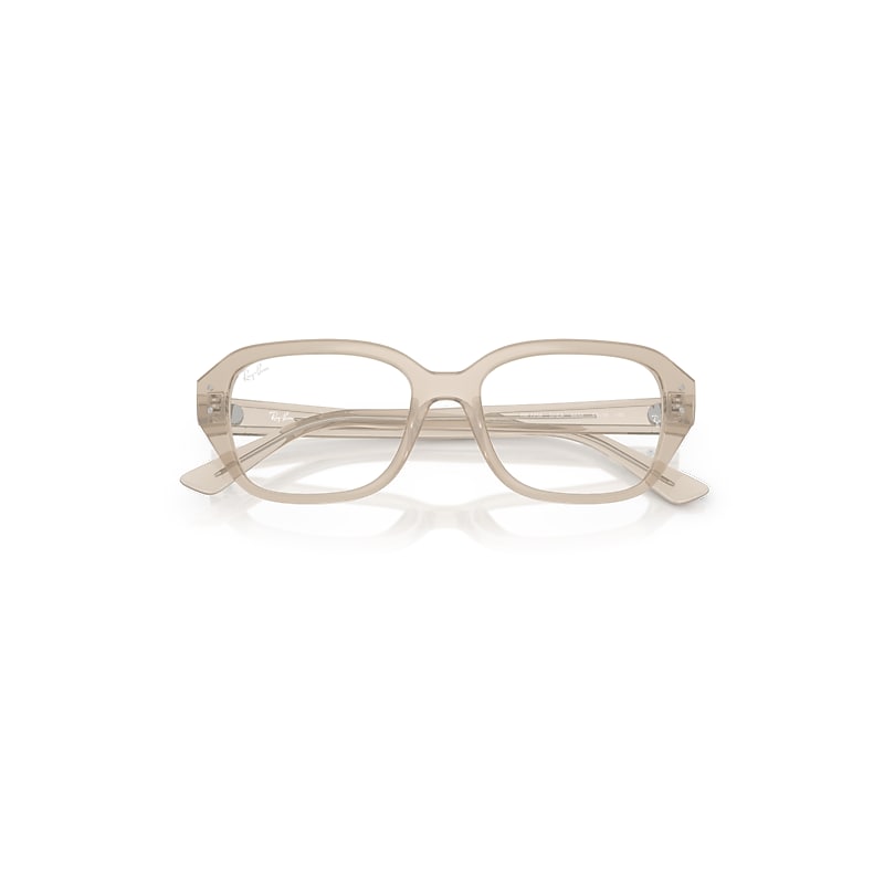 Ray Ban Shea Optics Bio-based Eyeglasses Cloudy Warm White Frame Clear Lenses Polarized 51-18 In Cloudy Warm White