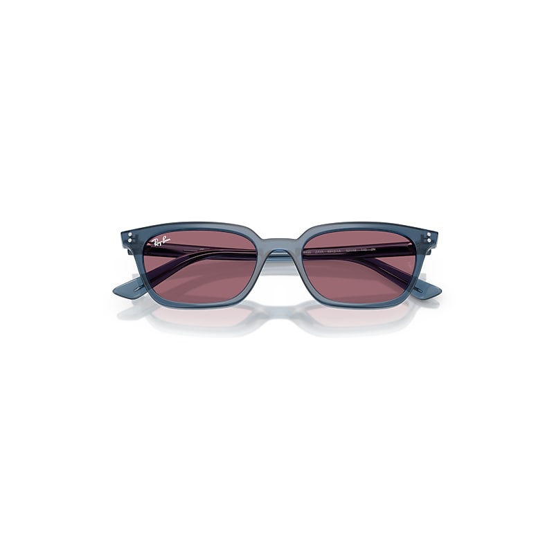 Ray Ban Zaya Bio-based Sunglasses Light Blue Frame Violet Lenses 53-19 In Light Blue