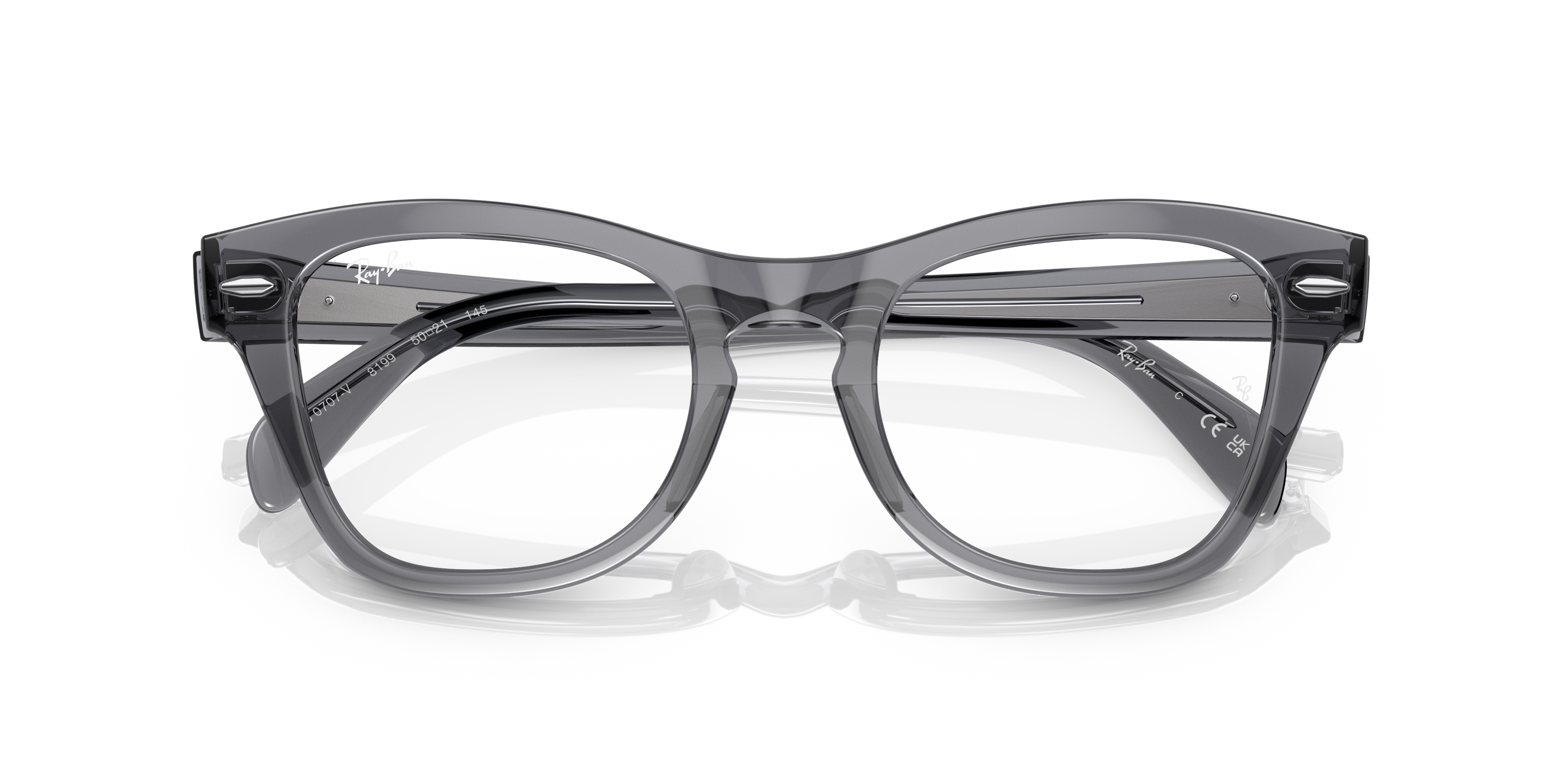 レイバン rayban 未使用 rb0707v メガネ クリア グレー