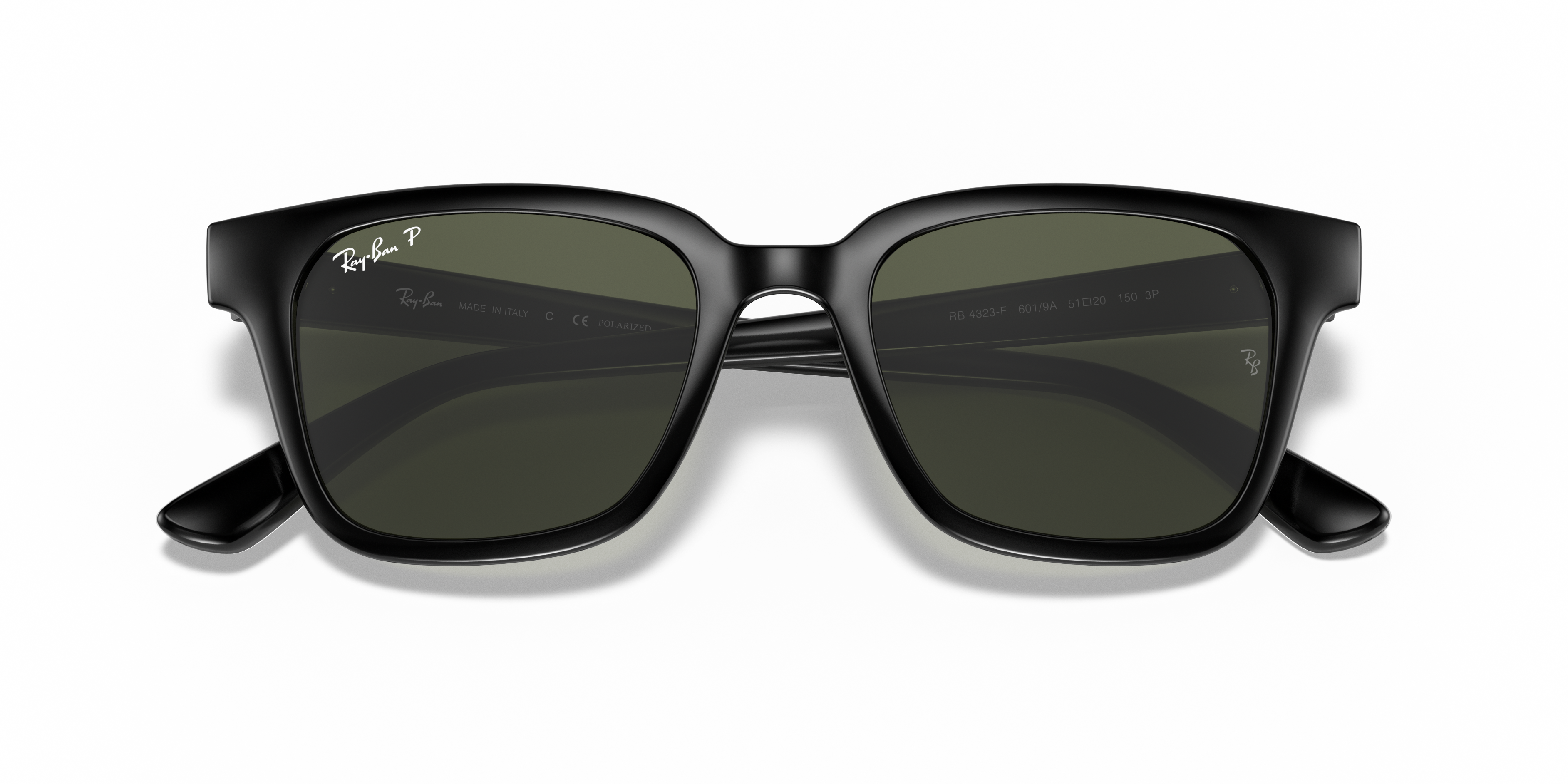 Ray-Ban サングラス RB4323F RB4323 Sunglasses in Black and G-15 Green - RB4323F | Ray-Ban®