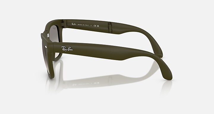 Ray-Ban Wayfarer Folding Classic Online Only Limited Sunglasses Matte Military Green Frame Grey Lenses 50-22