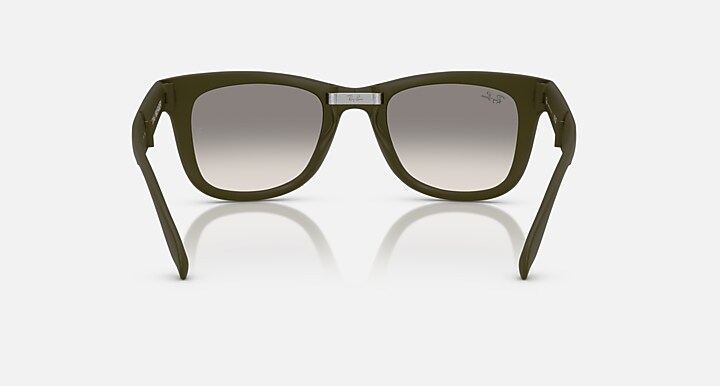 Ray-Ban Wayfarer Folding Classic Online Only Limited Sunglasses Matte Military Green Frame Grey Lenses 50-22