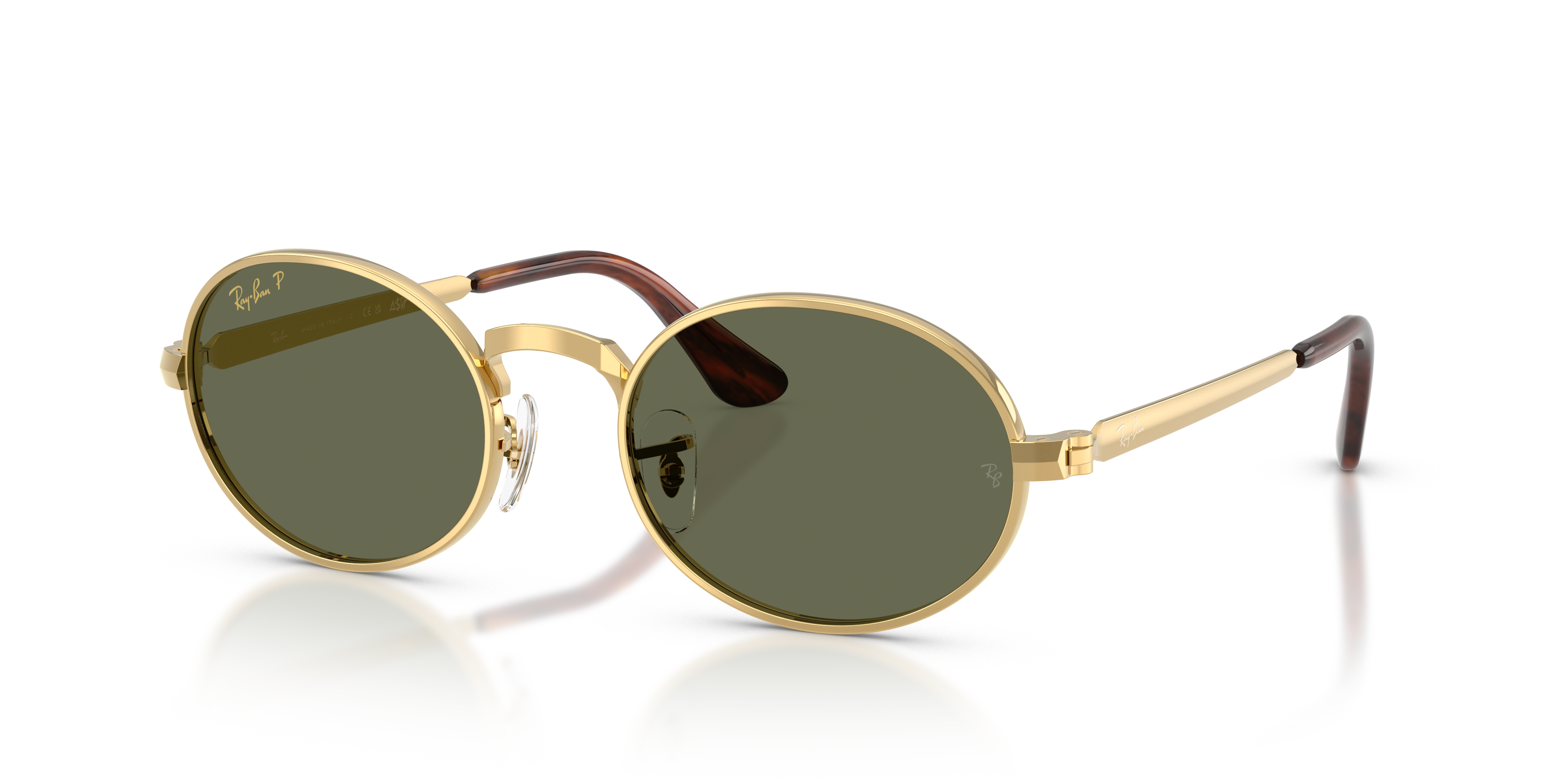 RB3931 BY A$AP ROCKY Polished Arista Gold Frame Polarized Green Lenses 54-21