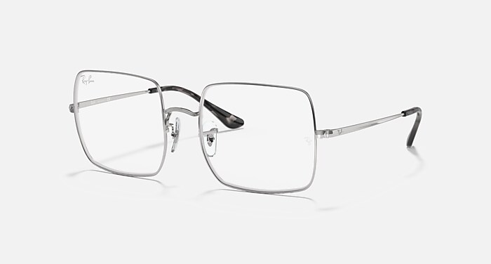 レイバン公式ストア】 Ray-Ban® SQUARE 1971 OPTICS メガネ | シルバー 