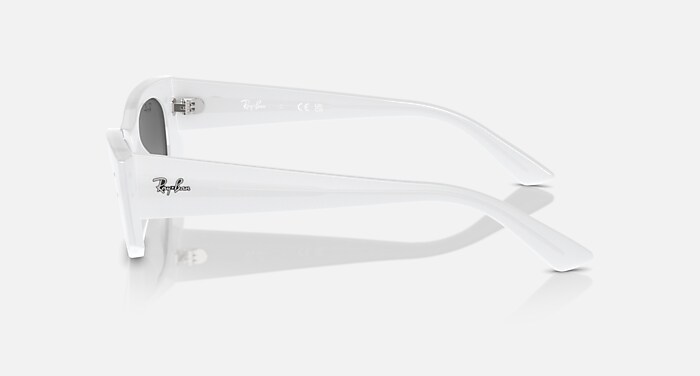 Ray-Ban Sunglasses Unisex Kat Bio-based - White Frame Grey Lenses 49-20