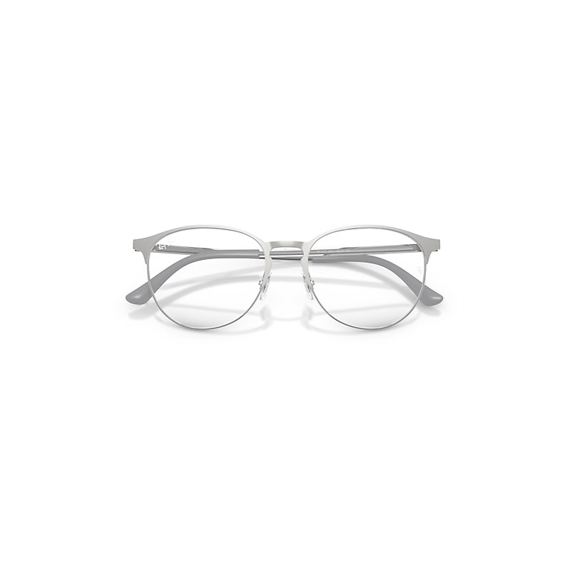 Ray Ban Rb6375 Optics Eyeglasses Silver Frame Clear Lenses Polarized 51-18 In Silver