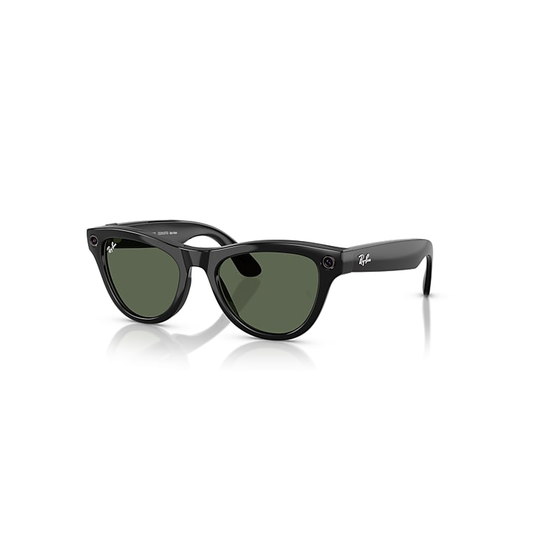 Ray-Ban Meta Black Frame Green Lenses Ai Glasses, RW4010