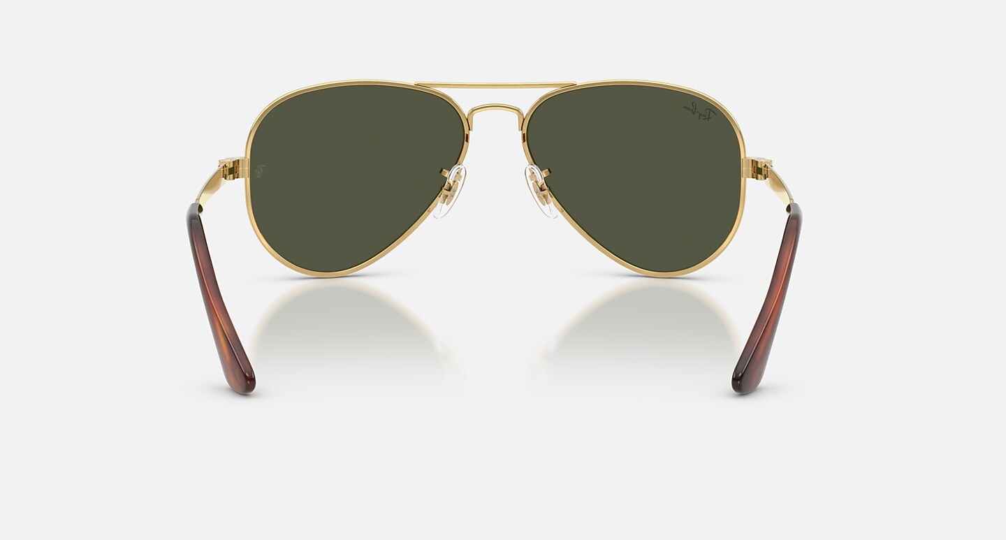 Ray-Ban Sunglasses Unisex Aviator Max - Arista Gold Frame Green Lenses 62-16