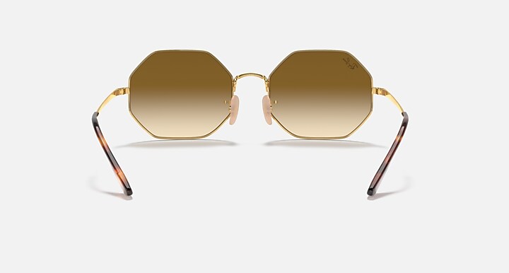 Ray-Ban Sunglasses Octagon 1972 Gold Frame Brown Lenses