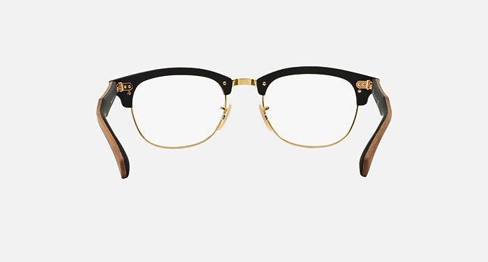CLUBMASTER WOOD OPTICS Eyeglasses with Brown Frame - RB5154M | Ray