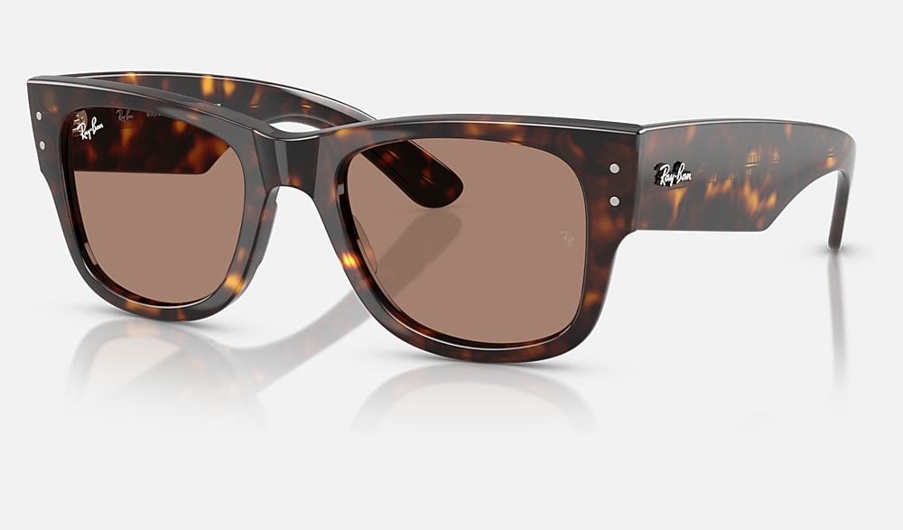 Ray-Ban Sunglasses Unisex Mega Wayfarer Summer Capsule - Havana Frame Violet Lenses 51-21