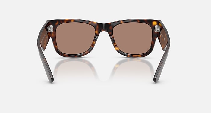 Ray-Ban Sunglasses Unisex Mega Wayfarer Summer Capsule - Havana Frame Blue Lenses 51-21