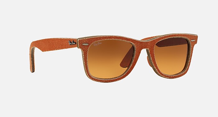 ORIGINAL WAYFARER DENIM Sunglasses in Orange Denim and Orange