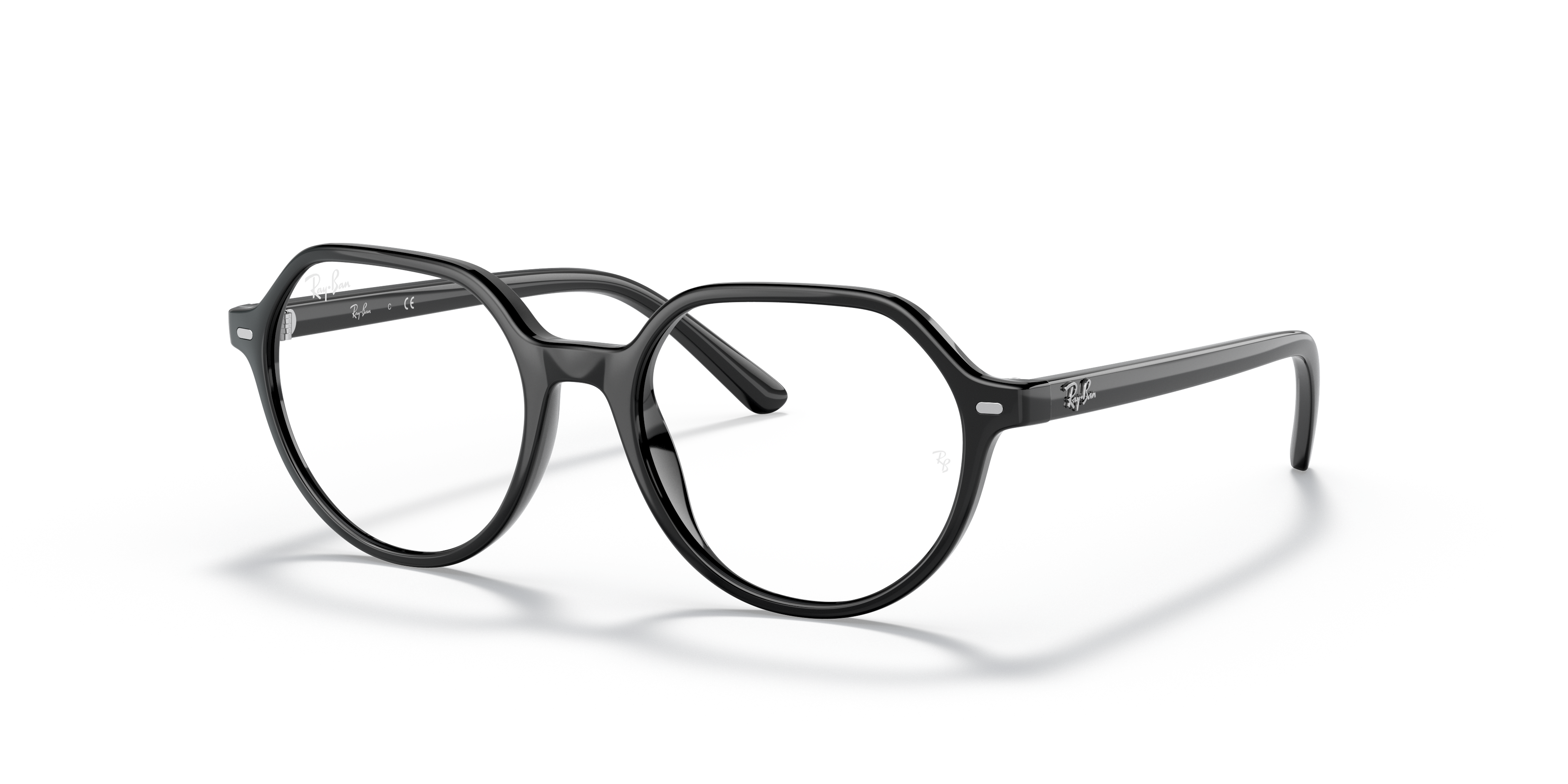 THALIA OPTICS KIDS Polished Black Frame Clear Lenses 45-16