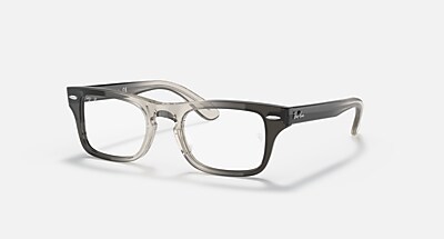 激安の with Eyeglasses KIDS OPTICS BURBANK Striped Frame Grey その他