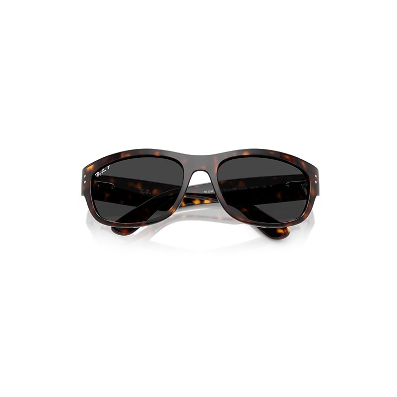 Ray-Ban Mega Balorama Sunglasses Havana Frame Black Lenses Polarized 60-19